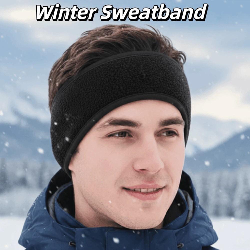 Warm Fleece Sports Headbands Soft Windproof Thick Winter Sweatband Anti-cold Thermal Outdoor Earmuffs Headband Outdoor Sports