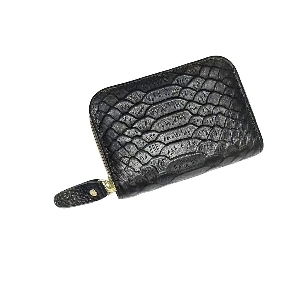 Portfel na karty, Skórzany organizer, Portfel na karty, Mały portfel Minnie, Skórzana saszetka na drobne, Saszetka na monety z licowej skóry bydlęcej.