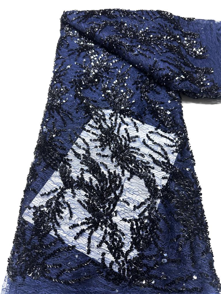 Wholesale African Sequins Lace Fabrics 2026 Nigerian French Sequins Net Lace Fabric For Women Dress Wedding High Quality 5Yards
