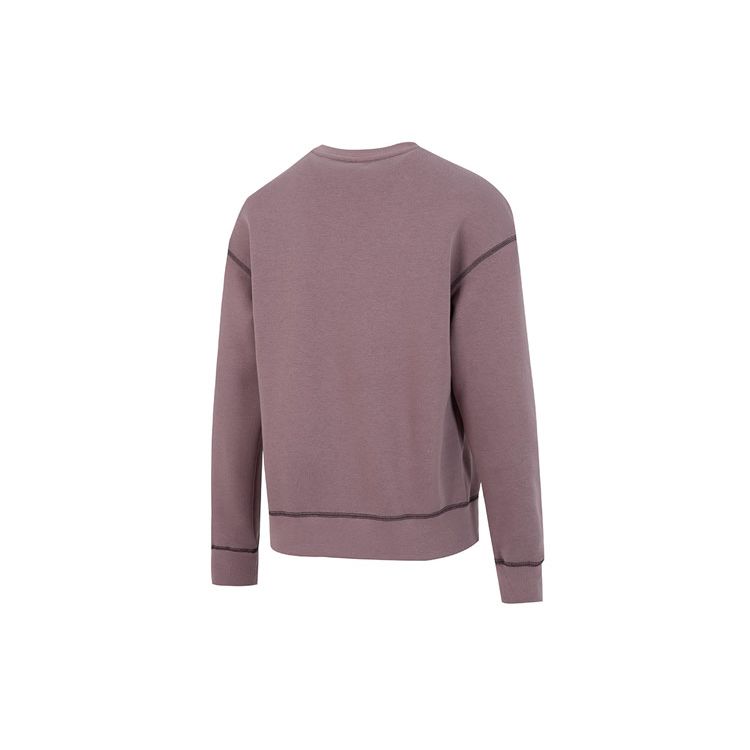 Adidas Large Logo Print Sports Casual Pullover Fleece Sweatshirt Women Sweatshirt Purple HM5301