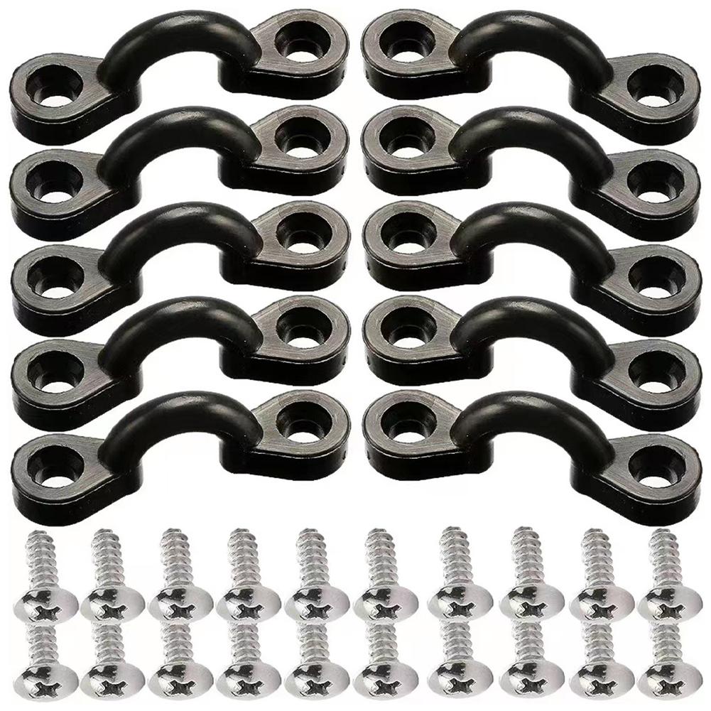 10set Kayak Pad Eye Anchor Point Hardware C Type Pull Boats Kayaks Buckle Screws For Canoes Eye P7R6