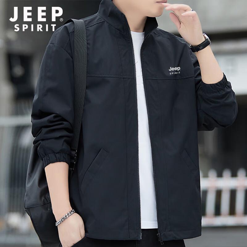 JEEP SPIRIT Men's Stand-Collar Casual Jacket