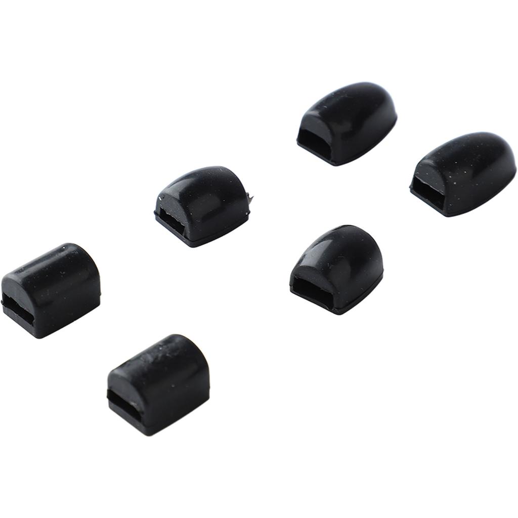 6Pcs Saxophone Key Risers Silicone Comfortable Cushioning Saxophone Finger Pad Sax Thumb Pad Black