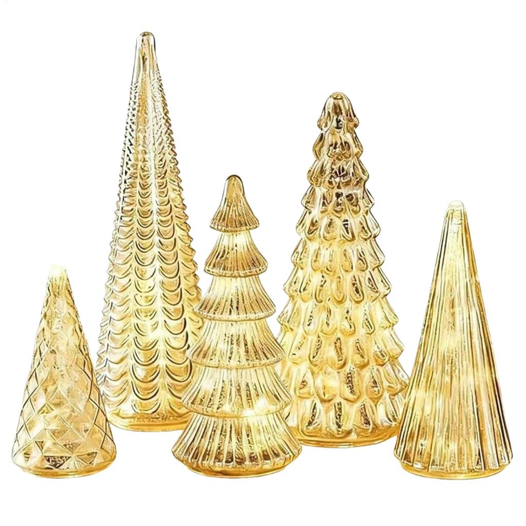 LED Christmas Tree Small LED Acrylic Home Decor Small Christmas Tree with Lights for Outdoor Desk Table Fireplace Living Room