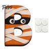 Halloween Home Decorations Wooden BOO Decoration for Tiered Trays, Creative Solid Wood Boo Sign Tabletop Centerpieces Party Decor
