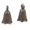 2 Stücke Retro China Mini Bronze Skulptur Beten Buddha Feng Shui Glocke Hausgarten Dekorative Windglocken Auto Anhänger Zubehör