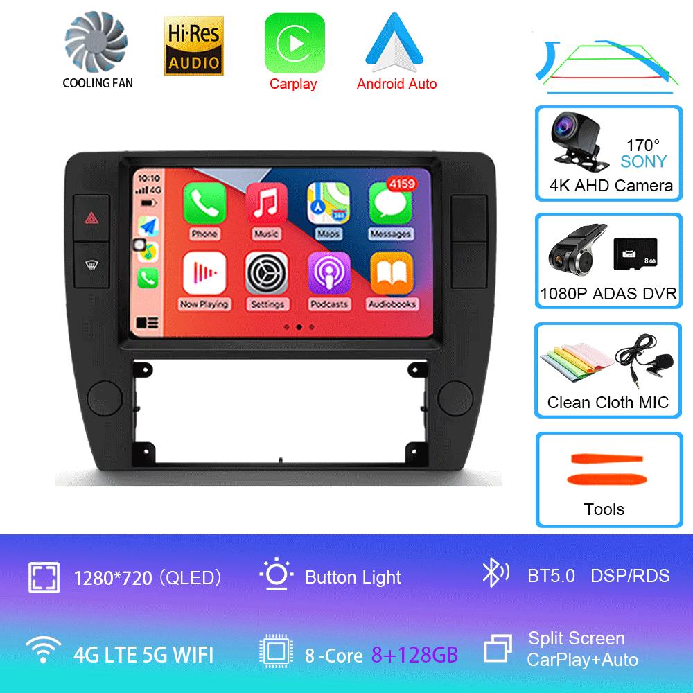 For Volkswagen Passat B5 2000 2001 2002 - 2005 Car Radio Android 14 Carplay Navigation GPS Multimedia Player WiFi+4G Stereo BT