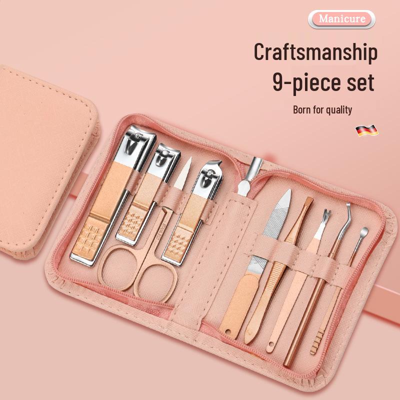 18-Piece Stainless Steel Manicure Nail Clippers and Tools Set with Zipper Case