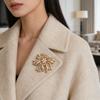 Sparkling Rhinestone Brooch Radial Design Flower Lapel Pin Elegant Brooch Pin Outfit Accessory for Women Dresses Coats Shirts