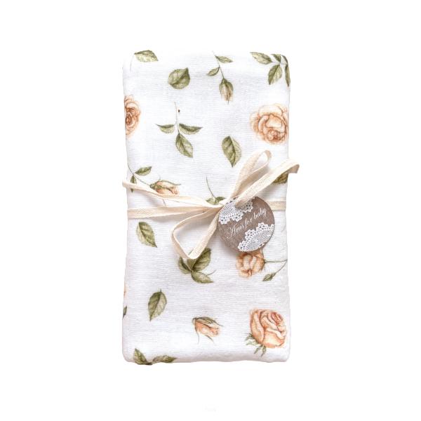 Muslin Swaddle 80x80cm Double Gauze (Caramel Garden)
