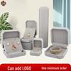 Velvet Gray Octagonal Jewelry Box Set for Rings, Pendants, Bracelets, & Necklaces