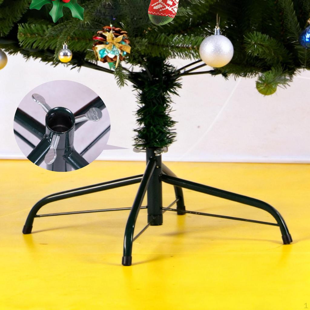 Kovový skládací stojan na vánoční stromek Umělá základna Odolný držák pro zimní setkání