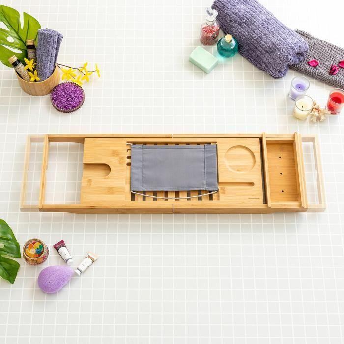 Trayth InnovaGoods Extendable Bamboo Bathtub Tray