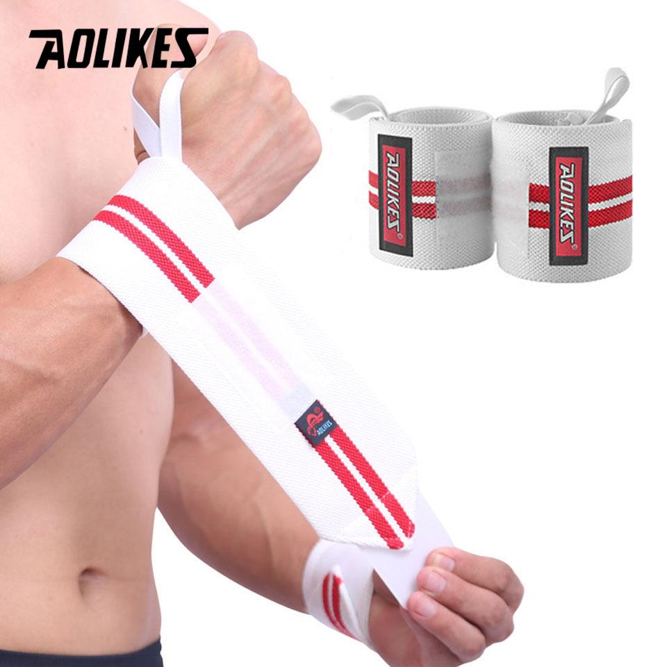 Aolikes Gym Wrist Wraps For Weightlifting Support Powerlifting Strength Training Wrist Straps