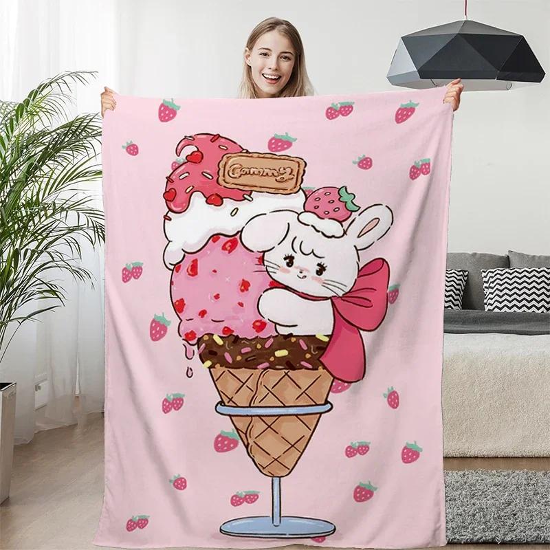 Fleece Blanket Sofa M-Mikkos Cute Warm Knee Bed Camping Custom Nap Fluffy Soft Blankets for Winter King Size Microfiber Bedding
