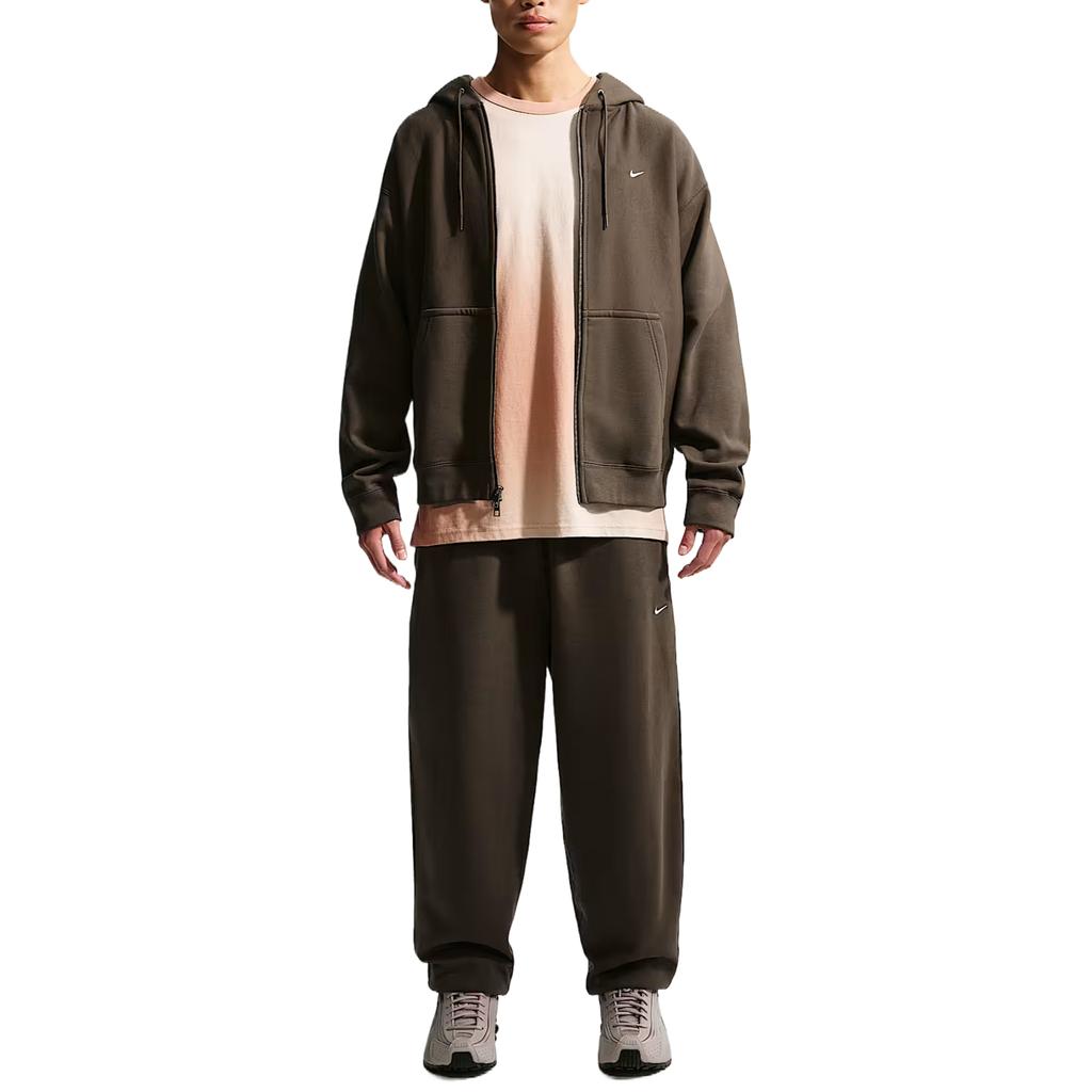 Nike Solo Swoosh Long Sleeve Hooded Fleece Solid Color Sweatshirt Men Sweatshirt HV1085-212