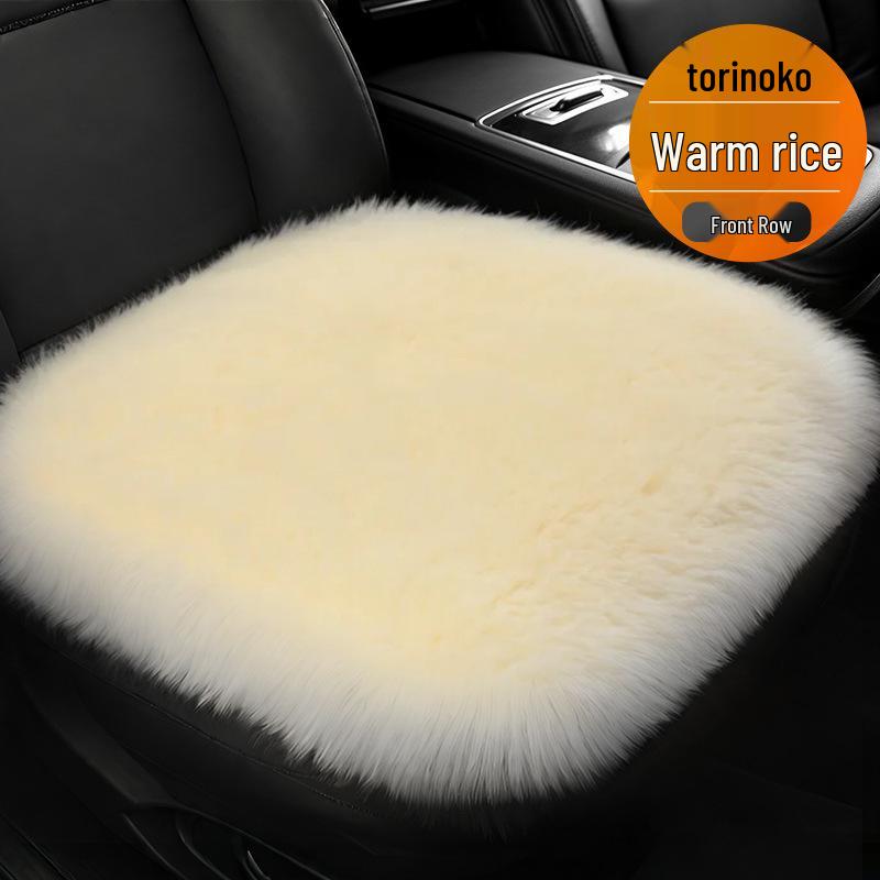 Plush Winter Car Seat Cushion - Furry Single Piece for Rear Seat Comfort