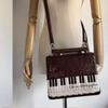 Harajuku Personalized Piano Square Bag Female Vintage Brown Crossbody Bags Women Aesthetic Handbag