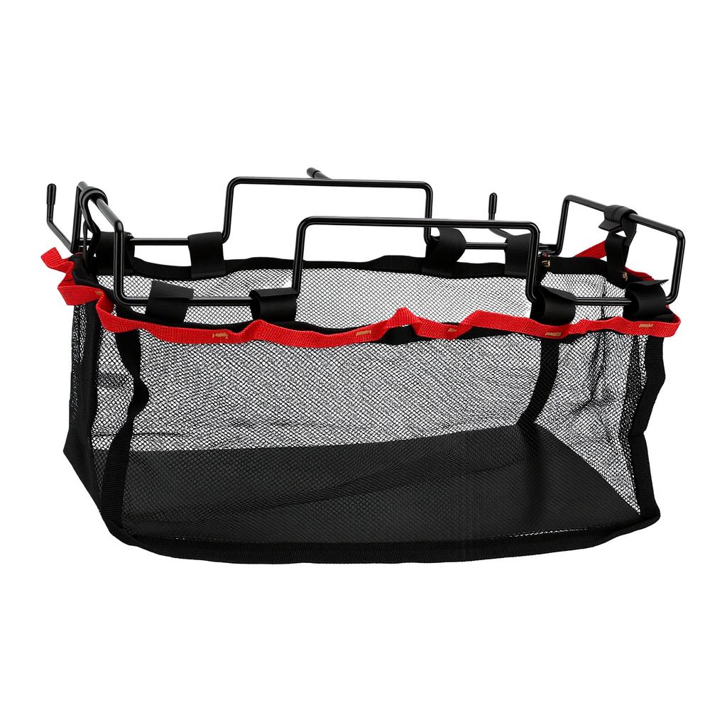 Camping Storage Net Bag with Sturdy Iron Frame Nylon Mesh for Outdoor Indoor Kitchen Table Hanging Rack S Size