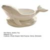 Ocean Themed Desk Organizer Whale Shaped Decorative Storage Bowl, Theme Jewelry Tray for Ring Earring Sturdy Sculpture Container Necklace, Candle