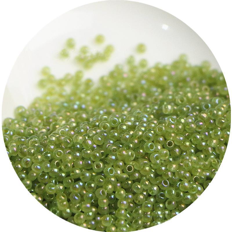 2mm Irisierende Glas-Samenperlen: Cremige Wolke für DIY Schmuck & Armbänder