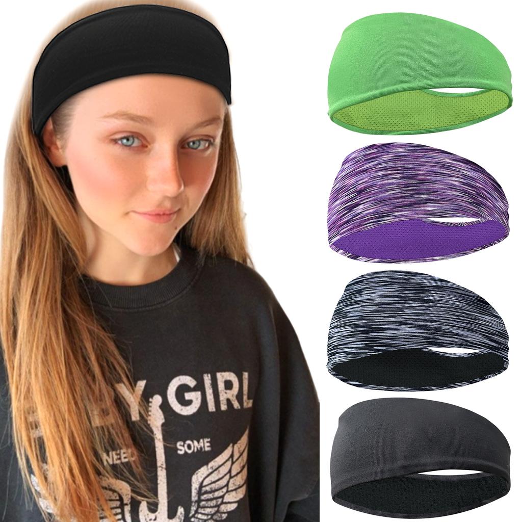 Sweatband for Men Women Elastic Sport Hairbands Head Band Yoga Headbands Headwear Headwrap Sport Workout Hair Accessories