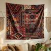Lehký luxusní gobelín Kilim Patchworkový gobelín Tradiční turecký koberec Závěsný na stěnu Červený orientální geometrický podkladová látka Dekor