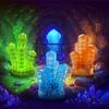 MOC Raiders Game Energy Crystal Model Building Blocks Crystal-Neon Green Blue And Orange Color Brick Toy Gift