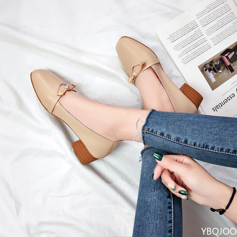 Fashion Shallow Loafers Bowknot Casual ShoesWomen's Soft Leather Ballet Fashionable Versatile Flats Simple Comfortable Women Shoes