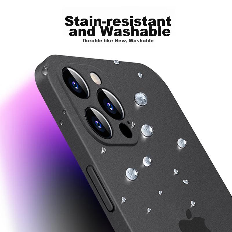 IPhone 14 Pro Max Case, IPhone 14 Pro Max Protective Cover with Full Lens Protection, Ultra-Thin Transparent Frosted Shockproof Soft Case, Misty White