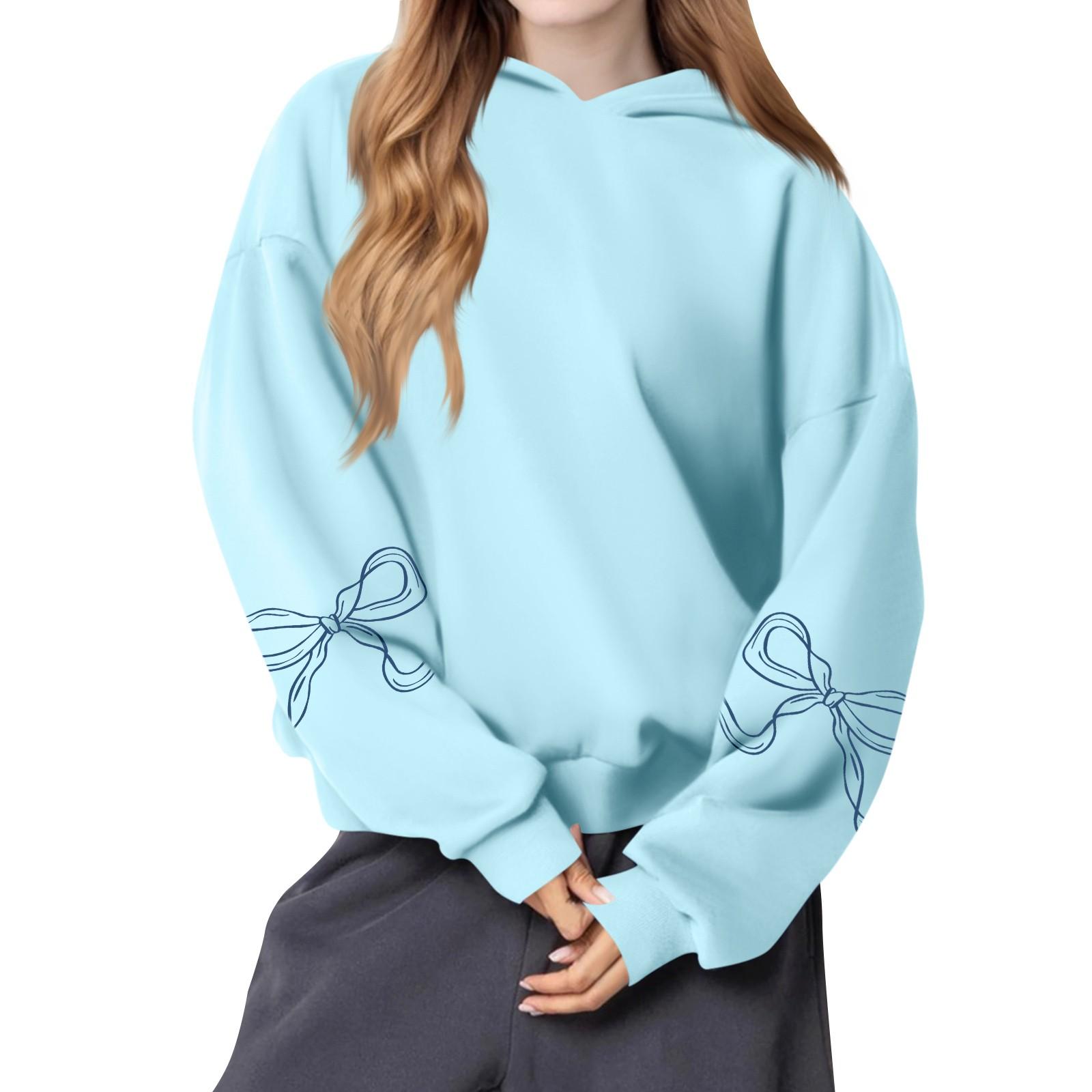 

Женская мода, женский легкий пуловер с длинными рукавами и карманами, толстовка с капюшоном в стиле консервативного стиля M