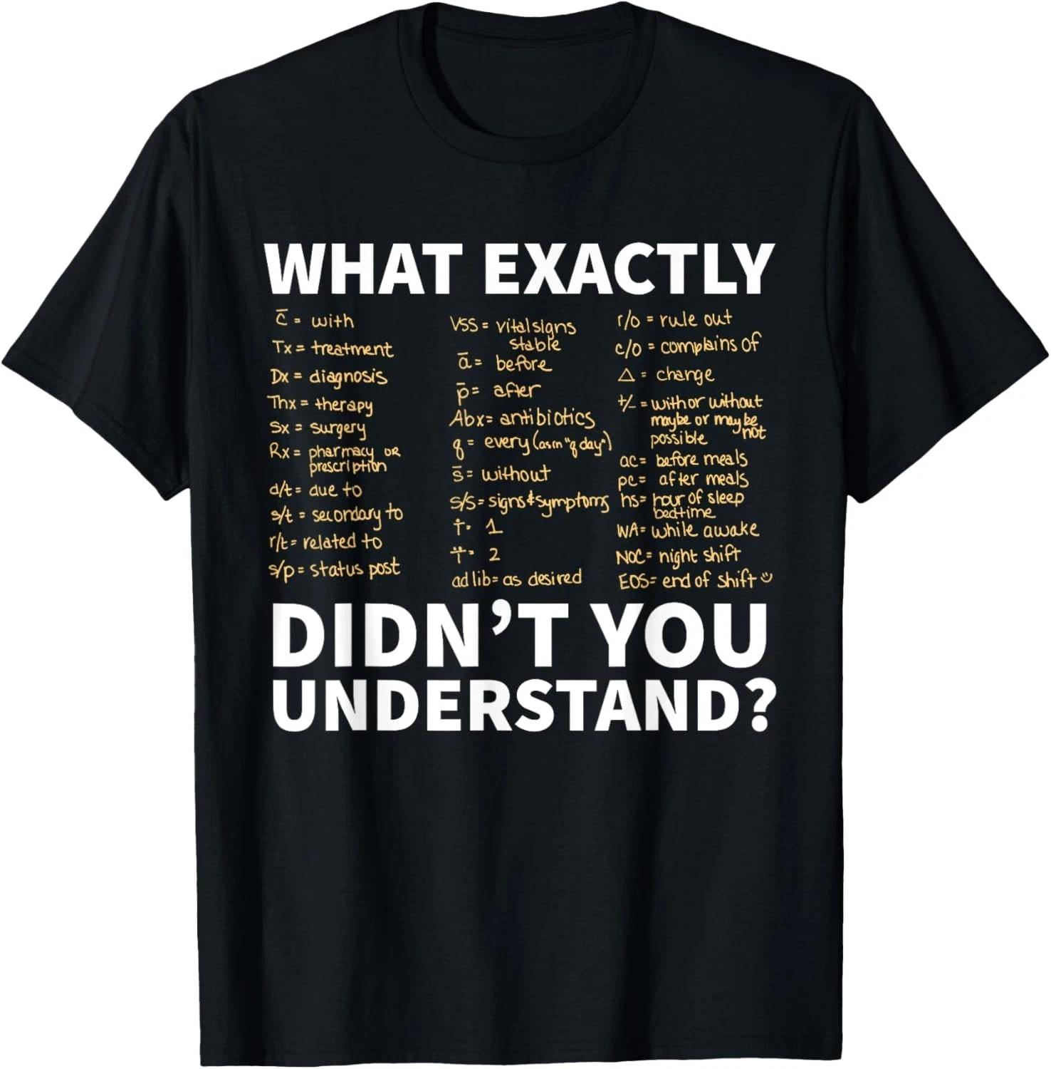 

Nurse Shorthand Shirt, Nurse or Nursing Student Gift Unisex T-Shirt L