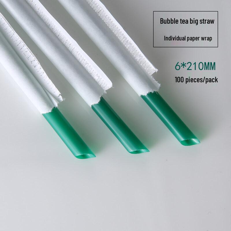 ZISIZ Disposable Plastic Milk Tea Straws