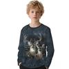 Nya Djurkamouflage Jakt 3D-tryck T-shirts Pojkar Flickor Höst Långärmad T-shirt Toppar Utomhus Komfort Barnkläder