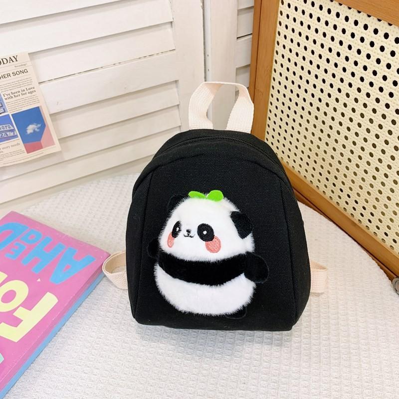 Panda Fashionable Plush Backpack For Boys And Girls Featuring Cute Design Cartoon