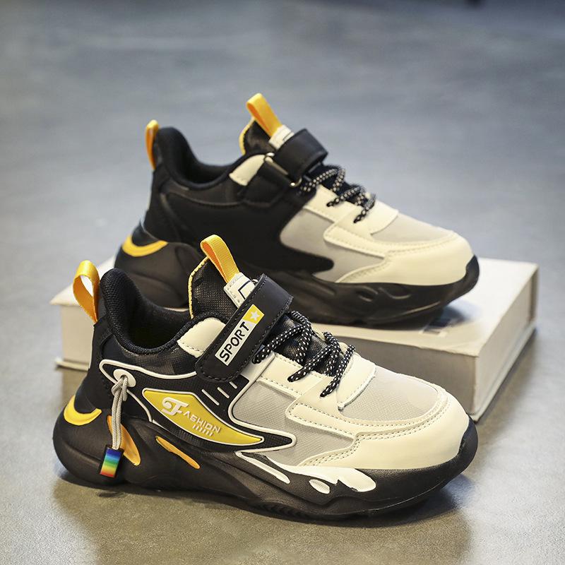 Andningsbara Halkfria Läder Löparskor för Pojkar för Vår och Höst