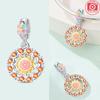 Kupfer Charm Anhänger Anhänger Authentisch Rosa Zirkon Blaue Wolke Herz Schöne Farben Anhänger Kompatibel Mit Armbändern Schmuck Damen Geschenk Herstellung Diy