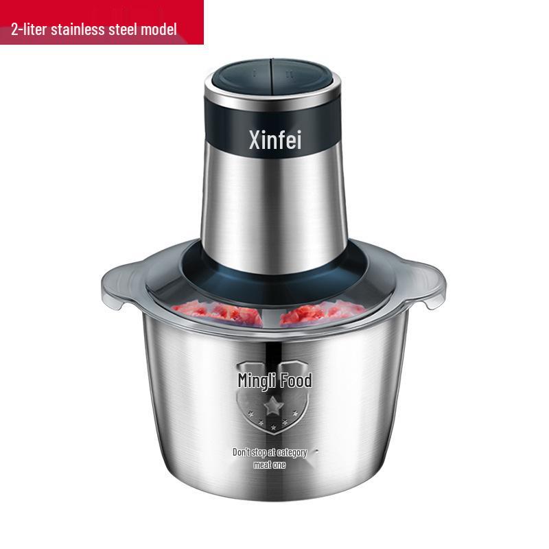 Stainless Steel Electric Meat Grinder: Multifunctional Mincer & Chopper for Meat, Garlic, and Vegetables