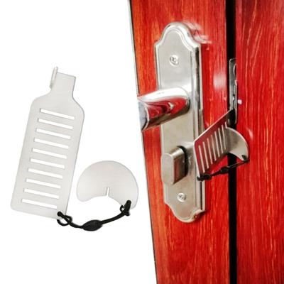 Hotel Motel Safety Lock Stainless Steel Door Lock Punch-free Anti-theft Door Stop Portable Stopper Door Lock for Travel Dormitory