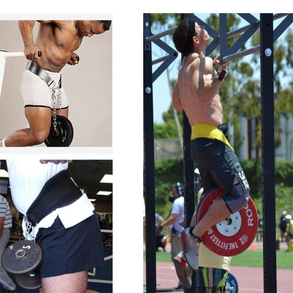 Widening Design Load Bearing Belt High Load Chain Belt Portable Barbell Belt  Gym