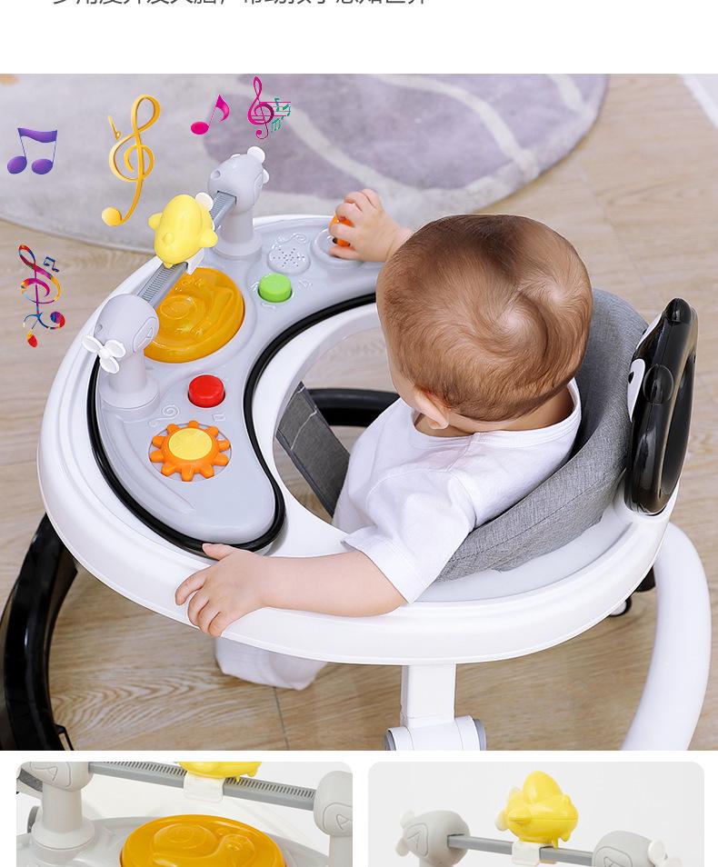 Multi-Function Baby Walker: Anti-Fall, Anti-Rollover, U-Shaped, Suitable for Boys & Girls.
