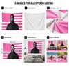Berühmter R&B-Sänger Wandteppich Rosa US-Flagge Wandbehang Flachdruck Ästhetischer Musikstar Wanddekoration für Schlafzimmer Wohnheim Männerhöhle