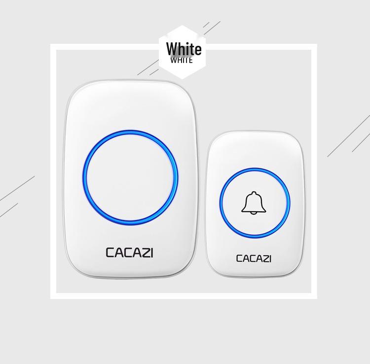 

Водонепроницаемый беспроводной дверной звонок на батарейках, модель «один к одному» белый