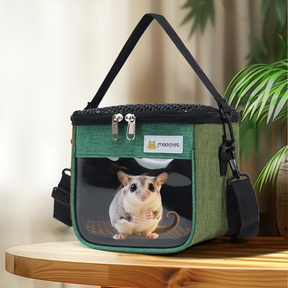 Clear View Pet Takeaway Bag Handheld Pet Backpack Pet Carrying Box Chinchilla Outdoor Cage  Bird
