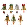 Christmas Bell Ornaments Xmas Tree Hanging Jingle Bell with Santa Claus/Elk/Penguin Ornaments for Holiday