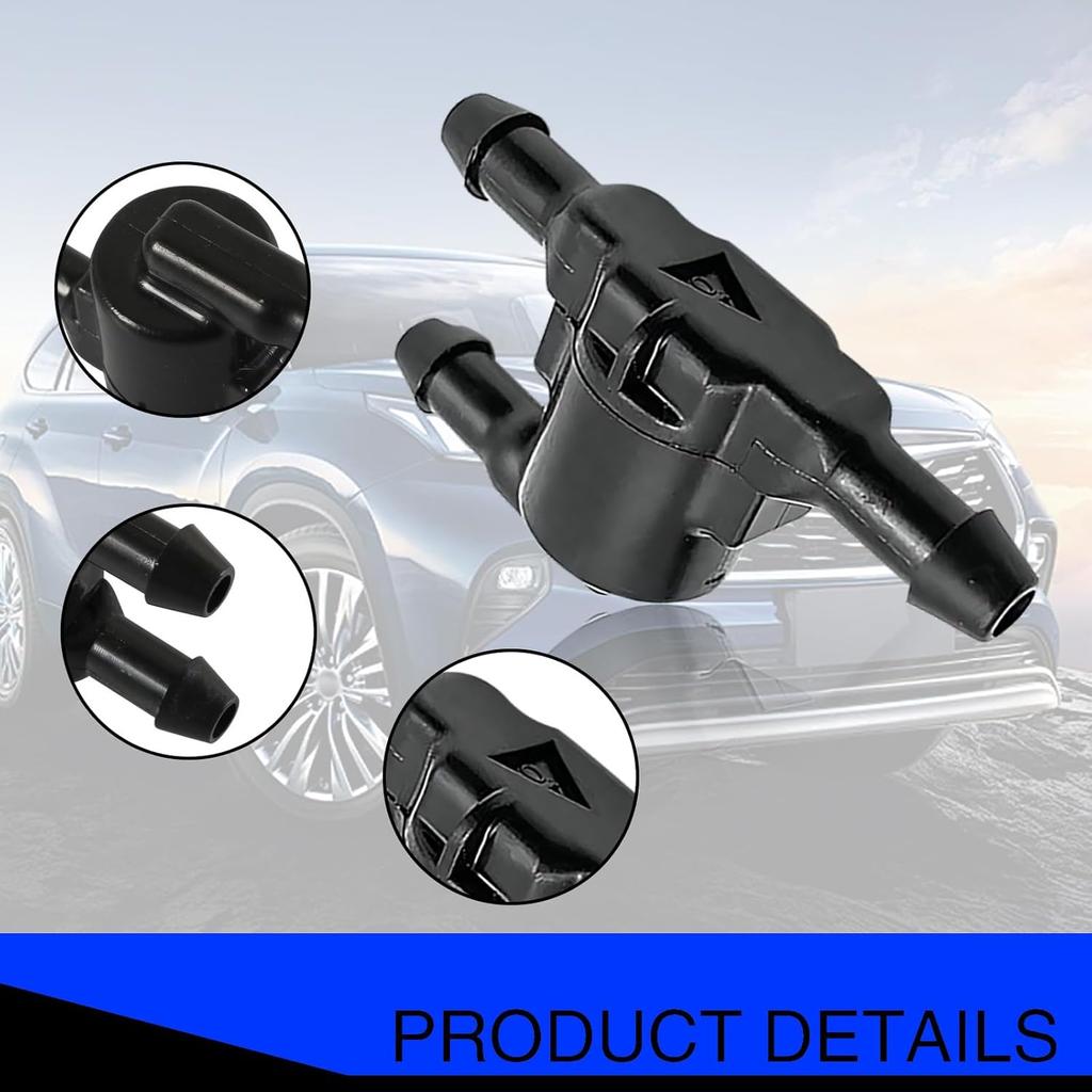2PCS Windshield Washer Check Valve – 3-Port Y Connector Replacement for Wiper Nozzle System, Fits OE# 8532128020, Compatible with Toyota Lexus