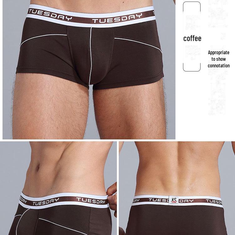 Pánské jednobarevné prodyšné boxerky – mladistvý, volný a pohodlný střih