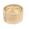 1Set Bamboo Steamer Set Premium Thickened Heat Resistant Kitchen Steamer for Rice Eggs Potatoes Corn Meat Desserts Steam Cooking