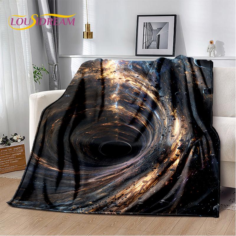 Universe Space Stars Black Hole Galaxy Earth Milky Way Soft Blanket,Soft Throw Blanket for Home Bedroom Bed Sofa Cover kid Gift