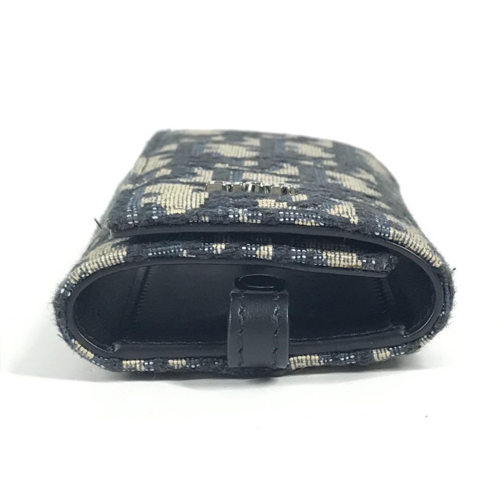 Dior Logo Oblique 6-reihig 6P Schlüssel Schlüsseletui Canvas / Leder Marineblau